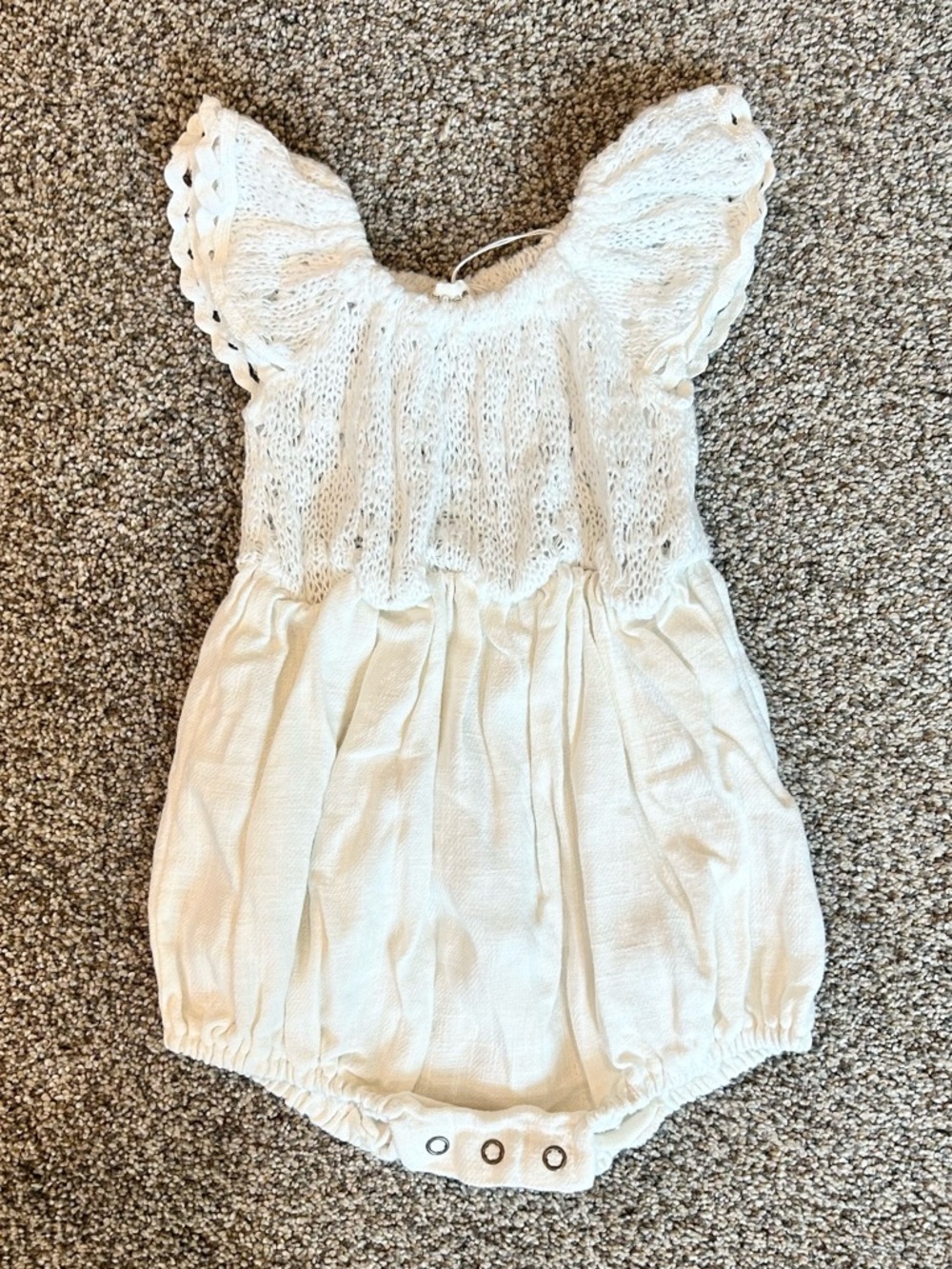 Monbebe Knit Linen Romper